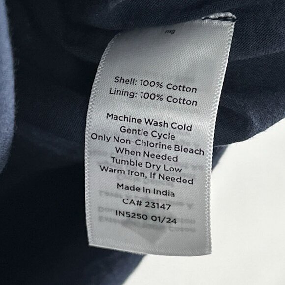 NWT Talbots Petite | Navy Blue Gauze Midi Skirt | Cotton Lined A-Line | Size P - Picture 7 of 10